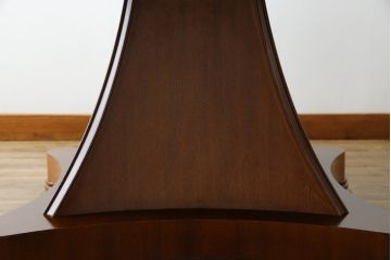 中古　アメリカ　高級輸入家具　DECCA(デッカ)　天板下収納付き　高級感のある美しい木目が魅力の大型ラウンドテーブル(丸テーブル、円卓、6人掛け、6P、食卓、ダイニングテーブル)(定価約110万円)(R-079550)
