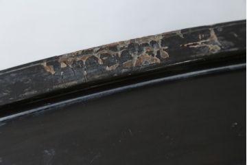 希少!!　江戸期　背負鎧櫃(よろいびつ)　彫金金具　武具　甲冑(R-079551)