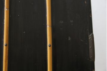 希少!!　江戸期　背負鎧櫃(よろいびつ)　彫金金具　武具　甲冑(R-079551)