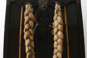希少!!　江戸期　背負鎧櫃(よろいびつ)　彫金金具　武具　甲冑(R-079551)