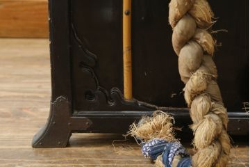 希少!!　江戸期　背負鎧櫃(よろいびつ)　彫金金具　武具　甲冑(R-079551)