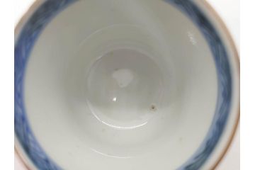 江戸期　古伊万里　染付　細かな絵付けが可愛らしいお猪口6客セット(金彩、扇、梅、花、蕎麦猪口、酒器、おちょこ、御猪口、湯呑み、湯のみ、和食器)(R-079561)