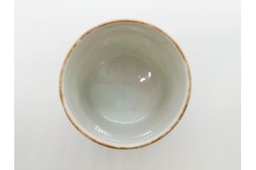 江戸期　古伊万里　染付　清淑な雰囲気を感じられるお猪口5客セット(金彩、ちょう、蝶、花、蕎麦猪口、酒器、おちょこ、御猪口、湯呑み、湯のみ、和食器)(R-079564)