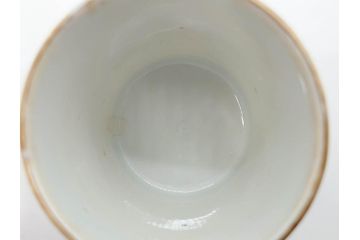 江戸期　古伊万里　染付　緻密な絵付けが美しいお猪口7客セット(金彩、ちょう、蝶、花、蕎麦猪口、酒器、おちょこ、御猪口、湯呑み、湯のみ、和食器)(R-079565)