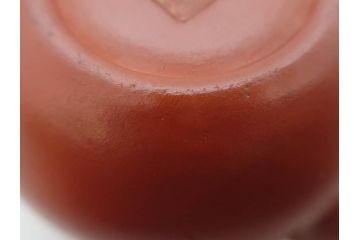 嘉慶年製　時代物　中国　唐物　朱泥　柔らかな土の温かみを感じる急須(茶注、煎茶道具、茶道具、茶器)(R-079567)