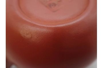 嘉慶年製　時代物　中国　唐物　朱泥　柔らかな土の温かみを感じる急須(茶注、煎茶道具、茶道具、茶器)(R-079567)