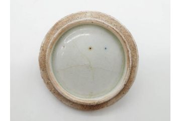 江戸期　古伊万里　染付　5.1寸・2.9寸　匠の美技が光る鉢2点&蓋付き湯呑みセット(山水図、楼閣図、風景、松竹梅、吉祥文様、煎茶、湯のみ、金彩、深皿、中皿、和食器、和皿、五寸一分、二寸九分)(R-079568)