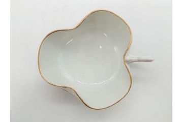 明治期　伊万里　肥蝶山　栞岳造　独創的な亀のデザインが目を引く茶器セット(金彩、天清鶴能高、急須、湯冷まし、湯飲み5客、塩笥茶碗、かめ、カメ、磁器、茶道具)(R-079569)