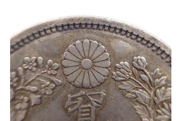 大日本明治八年　貿易銀　重量 約27.21g　銀貨(明治8年、1875年、古銭、硬貨、龍)(R-079570)