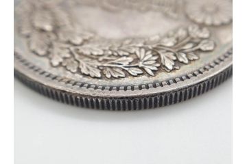 大日本明治八年　貿易銀　重量 約27.21g　銀貨(明治8年、1875年、古銭、硬貨、龍)(R-079570)