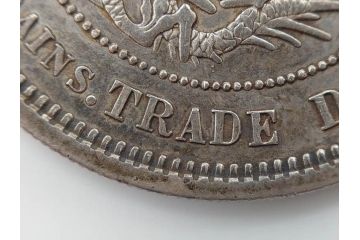大日本明治八年　貿易銀　重量 約27.21g　銀貨(明治8年、1875年、古銭、硬貨、龍)(R-079570)