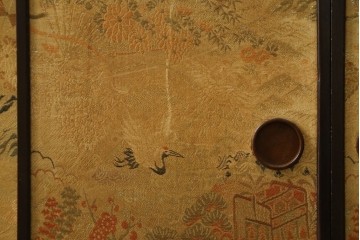 和製ヴィンテージ　欅(ケヤキ)材　雅なデザインの脚付き茶棚　(R-079577)