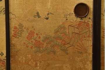 和製ヴィンテージ　欅(ケヤキ)材　雅なデザインの脚付き茶棚　(R-079577)