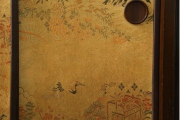 和製ヴィンテージ　欅(ケヤキ)材　雅なデザインの脚付き茶棚　(R-079577)