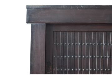 和製アンティーク　京都産　六尺　シックな雰囲気あふれる水屋箪笥サイドボード(京水屋、食器棚、収納棚、サイドキャビネット、戸棚)(R-079582)