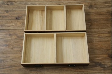 和製ビンテージ　美品!!　力峯作　総紫檀(シタン)材　内部桐(キリ)材　引き出し8杯付きで収納力も抜群の飾り棚　定価推定約60万円　(R-079588)