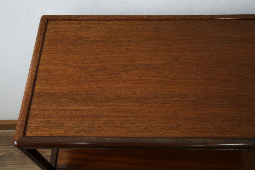 和製ビンテージ　美品!!　力峯作　総紫檀(シタン)材　内部桐(キリ)材　引き出し8杯付きで収納力も抜群の飾り棚　定価推定約60万円　(R-079588)