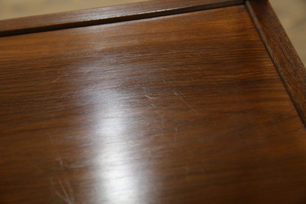 和製ビンテージ　美品!!　力峯作　総紫檀(シタン)材　内部桐(キリ)材　引き出し8杯付きで収納力も抜群の飾り棚　定価推定約60万円　(R-079588)