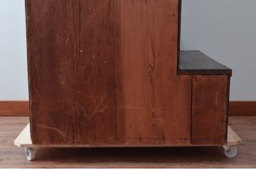 和製アンティーク　和モダンテイストのお部屋づくりにおすすめの小振りな階段箪笥(和たんす、収納タンス、整理箪笥、引き出し)(R-079595)