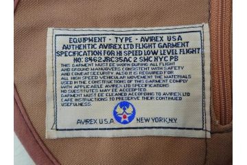 アメリカ　AVIREX(アヴィレックス)　羊革　TYPE  B-3　サイズ42　フライトジャケット(アビレックス、ブラウン、茶色、毛皮、ムートン、ボマージャケット、空軍、ミリタリーウェア、アウター、ボンバージャケット、シープスキン、USA製)(R-079597)