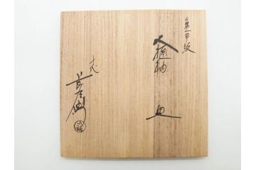 十代 大樋長左衛門(年朗)　大樋焼　亀甲紋　飴釉　約21cm　6.9寸　艶やかさが魅力的な中皿(和食器、和皿、共箱付き、裏印、六寸九分)(R-079607)