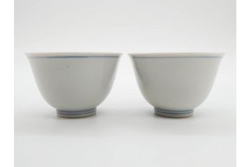 山田義明(号龍山)　九谷焼　花鳥図　約9cm　2.8寸　豊かな色彩が美しい汲出碗5客セット(牡丹、ぼたん、茶器、煎茶道具、湯のみ、湯呑み、共箱付き、和食器、裏印、二寸八分)(R-079610)