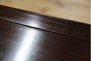 中古　美品　格子デザインが凛とした和を演出する水屋箪笥サイドボード(食器棚、戸棚、収納棚、サイドキャビネット)(R-079621)