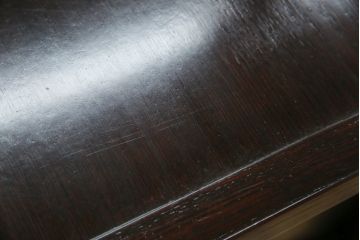 中古　美品　格子デザインが凛とした和を演出する水屋箪笥サイドボード(食器棚、戸棚、収納棚、サイドキャビネット)(R-079621)