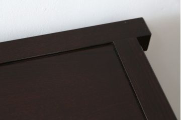 中古　美品　格子デザインが凛とした和を演出する水屋箪笥サイドボード(食器棚、戸棚、収納棚、サイドキャビネット)(R-079622)