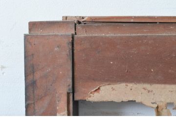 アンティーク建具　障子入り　和モダンな雰囲気を醸し出す升目(マス目)格子蔵戸1枚(引き戸、玄関戸、格子戸、障子戸)(R-079625)