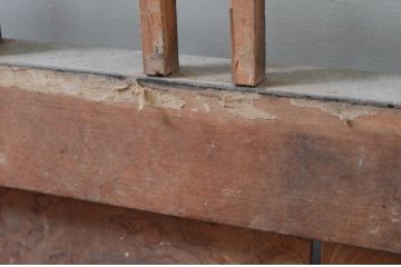 アンティーク建具　障子入り　和モダンな雰囲気を醸し出す升目(マス目)格子蔵戸1枚(引き戸、玄関戸、格子戸、障子戸)(R-079625)