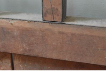 アンティーク建具　障子入り　和モダンな雰囲気を醸し出す升目(マス目)格子蔵戸1枚(引き戸、玄関戸、格子戸、障子戸)(R-079625)