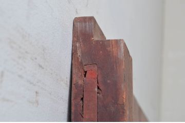 アンティーク建具　堂々とした佇まいが存在感を放つ格子蔵戸1枚(玄関戸、格子戸、引き戸)(R-079626)