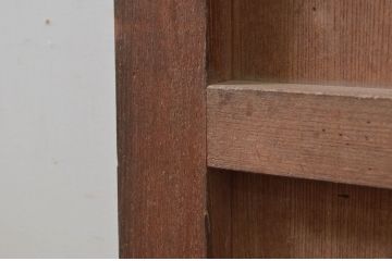 アンティーク建具　総欅(ケヤキ)材　堂々とした佇まいが存在感を放つ格子蔵戸1枚(玄関戸、格子戸、引き戸)(R-079634)