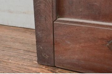 アンティーク建具　上手物!!　北陸産　総欅(ケヤキ)材　和の空間を高める格子蔵戸1枚(格子戸、引き戸、玄関戸)(R-079636)