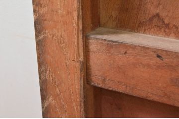 アンティーク建具　上手物!!　北陸産　総欅(ケヤキ)材　和の空間を高める格子蔵戸1枚(格子戸、引き戸、玄関戸)(R-079636)
