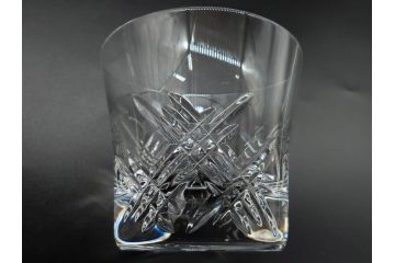 未使用　フランス　Baccarat　バカラ　STELLA(ステラ)　イヤータンブラー2014　キラキラとした輝きに見惚れるロックグラス2客セット(創設250周年記念、コップ、グラス、フルレッドクリスタルガラス、共箱付き)(R-079639)