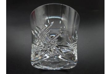 未使用　フランス　Baccarat　バカラ　STELLA(ステラ)　イヤータンブラー2014　キラキラとした輝きに見惚れるロックグラス2客セット(創設250周年記念、コップ、グラス、フルレッドクリスタルガラス、共箱付き)(R-079639)