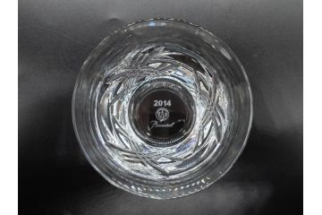 未使用　フランス　Baccarat　バカラ　STELLA(ステラ)　イヤータンブラー2014　キラキラとした輝きに見惚れるロックグラス2客セット(創設250周年記念、コップ、グラス、フルレッドクリスタルガラス、共箱付き)(R-079639)
