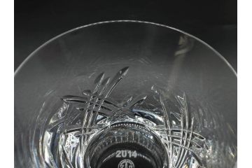 未使用　フランス　Baccarat　バカラ　STELLA(ステラ)　イヤータンブラー2014　キラキラとした輝きに見惚れるロックグラス2客セット(創設250周年記念、コップ、グラス、フルレッドクリスタルガラス、共箱付き)(R-079639)