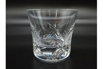 未使用　フランス　Baccarat　バカラ　STELLA(ステラ)　イヤータンブラー2014　キラキラとした輝きに見惚れるロックグラス2客セット(創設250周年記念、コップ、グラス、フルレッドクリスタルガラス、共箱付き)(R-079639)