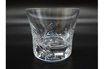 未使用　フランス　Baccarat　バカラ　STELLA(ステラ)　イヤータンブラー2014　キラキラとした輝きに見惚れるロックグラス2客セット(創設250周年記念、コップ、グラス、フルレッドクリスタルガラス、共箱付き)(R-079639)
