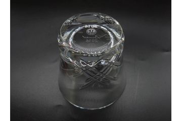 未使用　フランス　Baccarat　バカラ　STELLA(ステラ)　イヤータンブラー2014　キラキラとした輝きに見惚れるロックグラス2客セット(創設250周年記念、コップ、グラス、フルレッドクリスタルガラス、共箱付き)(R-079639)