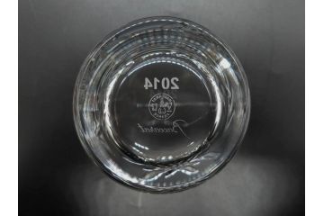 未使用　フランス　Baccarat　バカラ　STELLA(ステラ)　イヤータンブラー2014　キラキラとした輝きに見惚れるロックグラス2客セット(創設250周年記念、コップ、グラス、フルレッドクリスタルガラス、共箱付き)(R-079639)