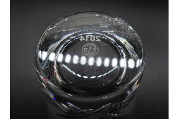 未使用　フランス　Baccarat　バカラ　STELLA(ステラ)　イヤータンブラー2014　キラキラとした輝きに見惚れるロックグラス2客セット(創設250周年記念、コップ、グラス、フルレッドクリスタルガラス、共箱付き)(R-079639)