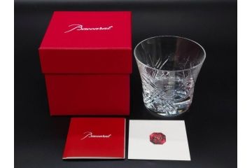 未使用　フランス　Baccarat　バカラ　STELLA(ステラ)　イヤータンブラー2014　繊細なカッティングが魅力のロックグラス2客セット(創設250周年記念、コップ、グラス、フルレッドクリスタルガラス、共箱付き)(R-079640)