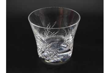 未使用　フランス　Baccarat　バカラ　STELLA(ステラ)　イヤータンブラー2014　繊細なカッティングが魅力のロックグラス2客セット(創設250周年記念、コップ、グラス、フルレッドクリスタルガラス、共箱付き)(R-079640)