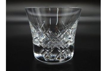 未使用　フランス　Baccarat　バカラ　STELLA(ステラ)　イヤータンブラー2014　繊細なカッティングが魅力のロックグラス2客セット(創設250周年記念、コップ、グラス、フルレッドクリスタルガラス、共箱付き)(R-079640)