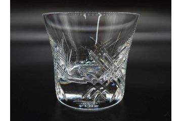 未使用　フランス　Baccarat　バカラ　STELLA(ステラ)　イヤータンブラー2014　繊細なカッティングが魅力のロックグラス2客セット(創設250周年記念、コップ、グラス、フルレッドクリスタルガラス、共箱付き)(R-079640)