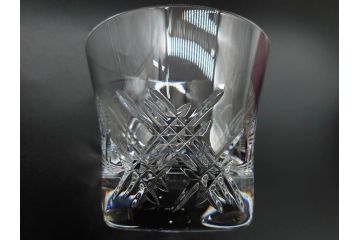 未使用　フランス　Baccarat　バカラ　STELLA(ステラ)　イヤータンブラー2014　繊細なカッティングが魅力のロックグラス2客セット(創設250周年記念、コップ、グラス、フルレッドクリスタルガラス、共箱付き)(R-079640)